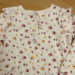 $2 Floral Long Sleeve Baby Onesie